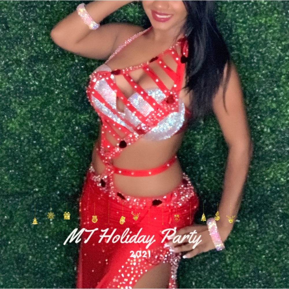 Red Belly Dance Costume